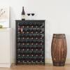 imageVEVOR 8Tier 72 Bottles Stackable Modular Wine Rack Freestanding Wines Holder Display Shelf Solid Bamboo Wood Storage Racks WobbleFree Shelves for Kitchens Dining Rooms Cellars Natural ColorBlack
