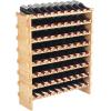 imageVEVOR 8Tier 72 Bottles Stackable Modular Wine Rack Freestanding Wines Holder Display Shelf Solid Bamboo Wood Storage Racks WobbleFree Shelves for Kitchens Dining Rooms Cellars Natural ColorOriginal Wooden Colour