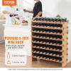 imageVEVOR 8Tier 72 Bottles Stackable Modular Wine Rack Freestanding Wines Holder Display Shelf Solid Bamboo Wood Storage Racks WobbleFree Shelves for Kitchens Dining Rooms Cellars Natural ColorOriginal Wooden Colour