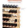 imageVEVOR 8Tier 72 Bottles Stackable Modular Wine Rack Freestanding Wines Holder Display Shelf Solid Bamboo Wood Storage Racks WobbleFree Shelves for Kitchens Dining Rooms Cellars Natural ColorOriginal Wooden Colour