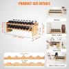 imageVEVOR 8Tier 72 Bottles Stackable Modular Wine Rack Freestanding Wines Holder Display Shelf Solid Bamboo Wood Storage Racks WobbleFree Shelves for Kitchens Dining Rooms Cellars Natural ColorOriginal Wooden Colour