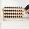 imageVEVOR 8Tier 72 Bottles Stackable Modular Wine Rack Freestanding Wines Holder Display Shelf Solid Bamboo Wood Storage Racks WobbleFree Shelves for Kitchens Dining Rooms Cellars Natural ColorOriginal Wooden Colour