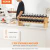 imageVEVOR 8Tier 72 Bottles Stackable Modular Wine Rack Freestanding Wines Holder Display Shelf Solid Bamboo Wood Storage Racks WobbleFree Shelves for Kitchens Dining Rooms Cellars Natural ColorOriginal Wooden Colour