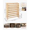 imageVEVOR 8Tier 72 Bottles Stackable Modular Wine Rack Freestanding Wines Holder Display Shelf Solid Bamboo Wood Storage Racks WobbleFree Shelves for Kitchens Dining Rooms Cellars Natural ColorOriginal Wooden Colour