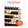 imageVEVOR 8Tier 72 Bottles Stackable Modular Wine Rack Freestanding Wines Holder Display Shelf Solid Bamboo Wood Storage Racks WobbleFree Shelves for Kitchens Dining Rooms Cellars Natural ColorOriginal Wooden Colour