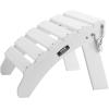 imageVEVOR Adirondack Ottoman 187L x 197W x 13H Inch HDPE Plastic Folding Adirondack Ottoman WeatherResistant Foot Rest for Adirondack Chair Widely Used for Outside Porch Pool Lawn Backyard BlackWhite