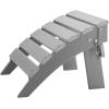imageVEVOR Adirondack Ottoman 187L x 197W x 13H Inch HDPE Plastic Folding Adirondack Ottoman WeatherResistant Foot Rest for Adirondack Chair Widely Used for Outside Porch Pool Lawn Backyard BlackGray