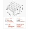 imageVEVOR Adirondack Ottoman 187L x 197W x 13H Inch HDPE Plastic Folding Adirondack Ottoman WeatherResistant Foot Rest for Adirondack Chair Widely Used for Outside Porch Pool Lawn Backyard BlackWhite