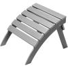 imageVEVOR Adirondack Ottoman 187L x 197W x 13H Inch HDPE Plastic Folding Adirondack Ottoman WeatherResistant Foot Rest for Adirondack Chair Widely Used for Outside Porch Pool Lawn Backyard BlackGray