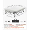 imageVEVOR Air Mattress with Frame Inflatable 2 Person Camping Cot with Builtin Pump Portable Folding Air Beds Supports 600 lbs Blow Up Bed for Guests Camping Travel Indoor ampamp Outdoor UseQueen 78L x 60W x 25H