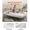 imageVEVOR Air Mattress with Frame Inflatable 2 Person Camping Cot with Builtin Pump Portable Folding Air Beds Supports 600 lbs Blow Up Bed for Guests Camping Travel Indoor ampamp Outdoor UseQueen 78L x 60W x 25H