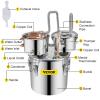 imageVEVOR Alcohol Still 3 Gallon Stainless Steel Alcohol Distiller with Copper Tube ampamp Buildin Thermometer ampamp Water Pump Double Thumper Keg Home Brewing Kit for DIY Whiskey Wine Brandy3Gal