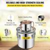 imageVEVOR Alcohol Still 5Gal20L Alcohol Distiller Stainless Steel Distillery Kit for Alcohol with Copper Tube Home Brewing Kit Buildin Thermometer for DIY Whisky Wine Brandy5Gal