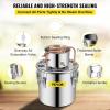 imageVEVOR Alcohol Still 5Gal20L Alcohol Distiller Stainless Steel Distillery Kit for Alcohol with Copper Tube Home Brewing Kit Buildin Thermometer for DIY Whisky Wine Brandy3Gal