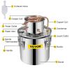 imageVEVOR Alcohol Still 5Gal20L Alcohol Distiller Stainless Steel Distillery Kit for Alcohol with Copper Tube Home Brewing Kit Buildin Thermometer for DIY Whisky Wine Brandy5Gal