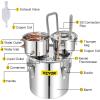 imageVEVOR Alcohol Still 8GAL30L Alcohol Distiller with Thumper Keg Distillery Kit for Alcohol with Copper Tube ampamp Buildin Thermometer ampamp Water Pump132Gal