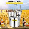 imageVEVOR Alcohol Still 8GAL30L Alcohol Distiller with Thumper Keg Distillery Kit for Alcohol with Copper Tube ampamp Buildin Thermometer ampamp Water Pump132Gal