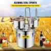 imageVEVOR Alcohol Still 8GAL30L Alcohol Distiller with Thumper Keg Distillery Kit for Alcohol with Copper Tube ampamp Buildin Thermometer ampamp Water Pump8Gal