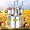 imageVEVOR Alcohol Still 8GAL30L Alcohol Distiller with Thumper Keg Distillery Kit for Alcohol with Copper Tube ampamp Buildin Thermometer ampamp Water Pump132Gal