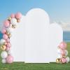 imageVEVOR Arch Backdrop Stand 6Ft 5Ft ampamp 4Ft Set of 3 Balloon Metal Arch Stand for Ceremony Gold Wedding Arch Backdrop Stand Fit for Birthday Party Baby Shower Graduations Holiday6ft 5ft 4ft