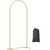 imageVEVOR Arch Backdrop Stand 6Ft 5Ft ampamp 4Ft Set of 3 Balloon Metal Arch Stand for Ceremony Gold Wedding Arch Backdrop Stand Fit for Birthday Party Baby Shower Graduations Holiday6ft 5ft 4ft