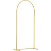 imageVEVOR Arch Backdrop Stand 6Ft 5Ft ampamp 4Ft Set of 3 Balloon Metal Arch Stand for Ceremony Gold Wedding Arch Backdrop Stand Fit for Birthday Party Baby Shower Graduations Holiday6ft 5ft 4ft