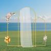 imageVEVOR Arch Backdrop Stand 6Ft 5Ft ampamp 4Ft Set of 3 Balloon Metal Arch Stand for Ceremony Gold Wedding Arch Backdrop Stand Fit for Birthday Party Baby Shower Graduations Holiday6ft 5ft 4ft