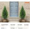 imageVEVOR Artificial Cedar Topiary Tree 48 inch Tall 2 Pieces with Extra Leaves ampamp Pot Faux Evergreen Fake Pine Cypress Trees Plant UV Rated Artificial Greenery Set for Home Decor IndoorOutdoor3ft