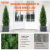 imageVEVOR Artificial Cedar Topiary Tree 48 inch Tall 2 Pieces with Extra Leaves ampamp Pot Faux Evergreen Fake Pine Cypress Trees Plant UV Rated Artificial Greenery Set for Home Decor IndoorOutdoor5ft