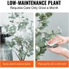 imageVEVOR Artificial Olive Tree 5 FT Tall Faux Plant Secure PE Material ampamp AntiTip Tilt Protection LowMaintenance Plant Lifelike Green Fake Potted Tree for Home Office Warehouse Decor Indoor OutdoorEucalyptus Tree