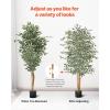 imageVEVOR Artificial Olive Tree 5 FT Tall Faux Plant Secure PE Material ampamp AntiTip Tilt Protection LowMaintenance Plant Lifelike Green Fake Potted Tree for Home Office Warehouse Decor Indoor OutdoorArtificial Ficus Tree
