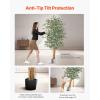 imageVEVOR Artificial Olive Tree 5 FT Tall Faux Plant Secure PE Material ampamp AntiTip Tilt Protection LowMaintenance Plant Lifelike Green Fake Potted Tree for Home Office Warehouse Decor Indoor OutdoorArtificial Ficus Tree