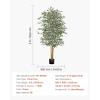 imageVEVOR Artificial Olive Tree 5 FT Tall Faux Plant Secure PE Material ampamp AntiTip Tilt Protection LowMaintenance Plant Lifelike Green Fake Potted Tree for Home Office Warehouse Decor Indoor OutdoorArtificial Ficus Tree