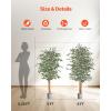 imageVEVOR Artificial Olive Tree 5 FT Tall Faux Plant Secure PE Material ampamp AntiTip Tilt Protection LowMaintenance Plant Lifelike Green Fake Potted Tree for Home Office Warehouse Decor Indoor OutdoorArtificial Ficus Tree