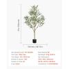 imageVEVOR Artificial Olive Tree 5 FT Tall Faux Plant Secure PE Material ampamp AntiTip Tilt Protection LowMaintenance Plant Lifelike Green Fake Potted Tree for Home Office Warehouse Decor Indoor OutdoorMultibranched Type