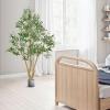 imageVEVOR Artificial Olive Tree 5 FT Tall Faux Plant Secure PE Material ampamp AntiTip Tilt Protection LowMaintenance Plant Lifelike Green Fake Potted Tree for Home Office Warehouse Decor Indoor OutdoorMultibranched Type
