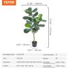 imageVEVOR Artificial Olive Tree 5 FT Tall Faux Plant Secure PE Material ampamp AntiTip Tilt Protection LowMaintenance Plant Lifelike Green Fake Potted Tree for Home Office Warehouse Decor Indoor OutdoorFiddle Leaf Fig Tree