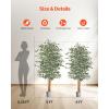 imageVEVOR Artificial Olive Tree 5 FT Tall Faux Plant Secure PE Material ampamp AntiTip Tilt Protection LowMaintenance Plant Lifelike Green Fake Potted Tree for Home Office Warehouse Decor Indoor OutdoorArtificial Ficus Tree