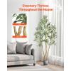 imageVEVOR Artificial Olive Tree 5 FT Tall Faux Plant Secure PE Material ampamp AntiTip Tilt Protection LowMaintenance Plant Lifelike Green Fake Potted Tree for Home Office Warehouse Decor Indoor OutdoorMultibranched Type