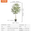 imageVEVOR Artificial Olive Tree 5 FT Tall Faux Plant Secure PE Material ampamp AntiTip Tilt Protection LowMaintenance Plant Lifelike Green Fake Potted Tree for Home Office Warehouse Decor Indoor OutdoorSlender Type