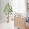 imageVEVOR Artificial Olive Tree 5 FT Tall Faux Plant Secure PE Material ampamp AntiTip Tilt Protection LowMaintenance Plant Lifelike Green Fake Potted Tree for Home Office Warehouse Decor Indoor OutdoorMultibranched Type