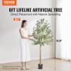 imageVEVOR Artificial Olive Tree 5 FT Tall Faux Plant Secure PE Material ampamp AntiTip Tilt Protection LowMaintenance Plant Lifelike Green Fake Potted Tree for Home Office Warehouse Decor Indoor OutdoorSlender Type