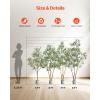 imageVEVOR Artificial Olive Tree 5 FT Tall Faux Plant Secure PE Material ampamp AntiTip Tilt Protection LowMaintenance Plant Lifelike Green Fake Potted Tree for Home Office Warehouse Decor Indoor OutdoorMultibranched Type