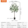 imageVEVOR Artificial Olive Tree 5 FT Tall Faux Plant Secure PE Material ampamp AntiTip Tilt Protection LowMaintenance Plant Lifelike Green Fake Potted Tree for Home Office Warehouse Decor Indoor OutdoorEucalyptus Tree