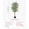 imageVEVOR Artificial Olive Tree 5 FT Tall Faux Plant Secure PE Material ampamp AntiTip Tilt Protection LowMaintenance Plant Lifelike Green Fake Potted Tree for Home Office Warehouse Decor Indoor OutdoorArtificial Ficus Tree