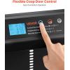 imageVEVOR Automatic Chicken Coop Door Auto Chicken Door Opener with Timer ampamp Light Sensor Aluminum Chicken Coops Door with Remote Control and LCD Screen 4 Modes Opening Battery or DC PoweredBlack