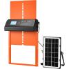 imageVEVOR Automatic Chicken Coop Door Auto Chicken Door Opener with Timer ampamp Light Sensor Aluminum Chicken Coops Door with Remote Control and LCD Screen 4 Modes Opening Battery or DC PoweredOrange