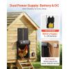 imageVEVOR Automatic Chicken Coop Door Auto Chicken Door Opener with Timer ampamp Light Sensor Aluminum Chicken Coops Door with Remote Control and LCD Screen 4 Modes Opening Battery or DC PoweredBlack
