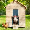 imageVEVOR Automatic Chicken Coop Door Auto Chicken Door Opener with Timer ampamp Light Sensor Aluminum Chicken Coops Door with Remote Control and LCD Screen 4 Modes Opening Battery or DC PoweredBlue