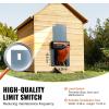 imageVEVOR Automatic Chicken Coop Door Auto Chicken Door Opener with Timer ampamp Light Sensor Aluminum Chicken Coops Door with Remote Control and LCD Screen 4 Modes Opening Battery or DC PoweredBlue